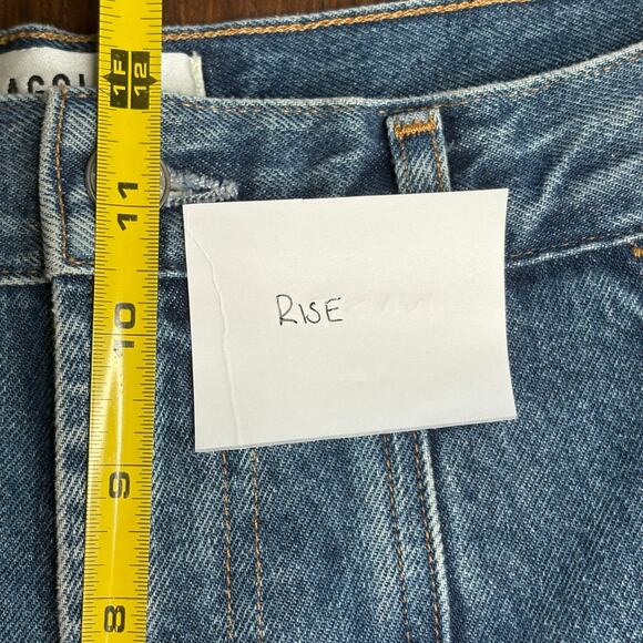 Agolde Cooper Cargo Straight Leg Jeans Dark Wash Size 27 - Picture 9 of 10